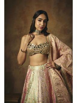Saanjh by Lea - Ushasi Gold Mirror Embroidered Blouse