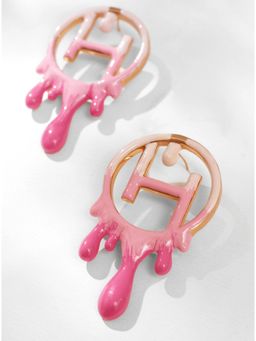 Outhouse - Drip Oh Midi Earrings In Bubblegum Pink