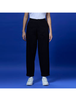Pepe Jeans - Black Mid Waist Carrot Fit Trousers