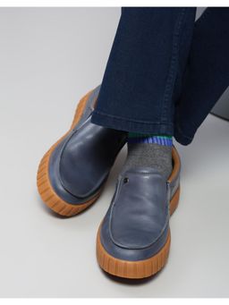 Monte Carlo - Men Navy Blue Casual Slip-On Loafers