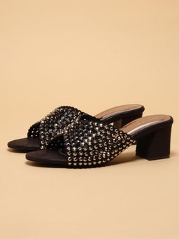 ERIDANI - Vaniah Black Sandal Heels
