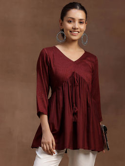 Libas - Wine Solid Tunic