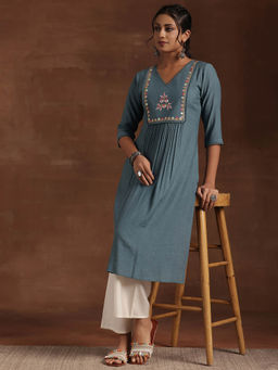 Libas - Blue Floral Kurta