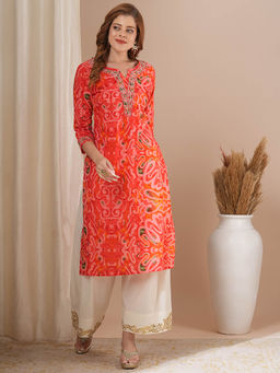 FASHOR - Pink Printed Kurta