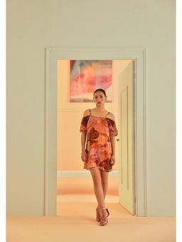 Sage By Mala - Siena Orange Mini Dress