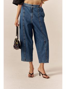 SPACE - Coco Jalebi Barrel Style Blue Pants