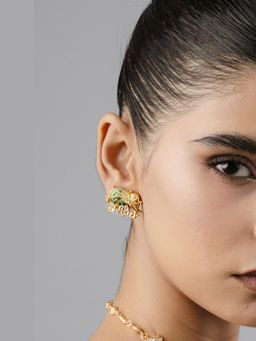BaalaJewels - Green Traditional Gaj Studs