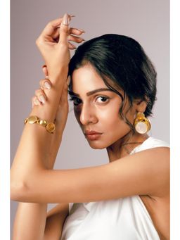 BaalaJewels - White Mop Statement Studs