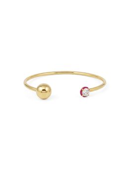 Lunaya Jewelry - Red Sorbet Stone Cuff Bracelet