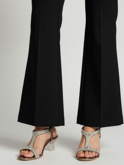 DENILL - Women Grey Pearl and Rhinestone Heels