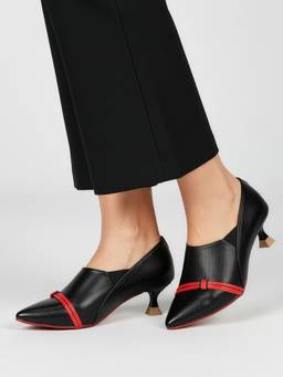 DENILL - Women Black Pointed Toe Pumps