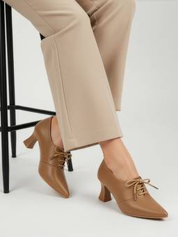DENILL - Women Beige Pointed Toe Pumps