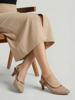 DENILL - Women Copper Slingback Heels