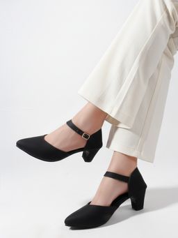DENILL - Women Black Block Heels