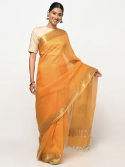 Fabindia - Cotton Silk Maheshwari Printed Sari