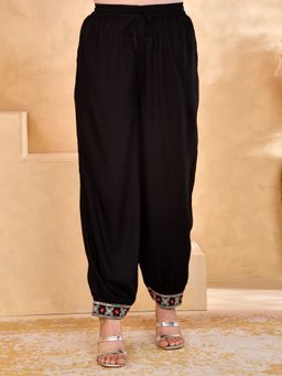 ARAMYA - Black Viscose Solid Salwar