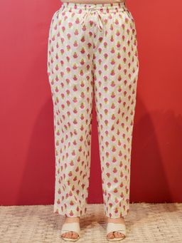ARAMYA - White Soft Cotton Butta Pant