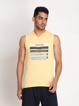 CHKOKKO - Men Sports Tank Tops Sleeveless Yellow Vest