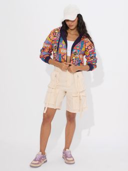 The Souled Store - Mushroom Vibes Cropped Oversized Reversible Hoodies Sweatshirt