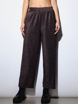 ONLY - Women Polyester High Rise Loose Fit Maroon Pant