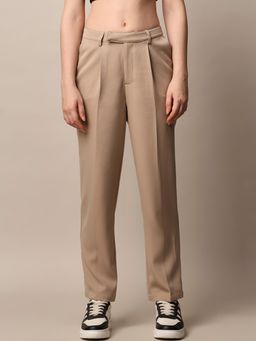 ONLY - Women Solid Regular Fit Beige Pant