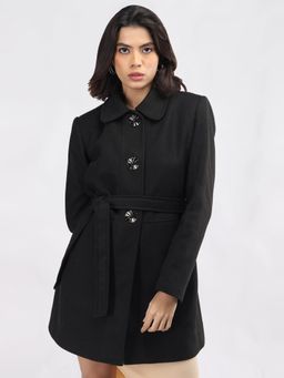 CHKOKKO - Women Black Solid Coat