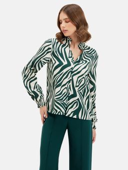 Kazo - Green Alexandria Printed Top
