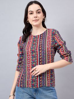 Style Quotient - Women Multicolored Printed Regular Top
