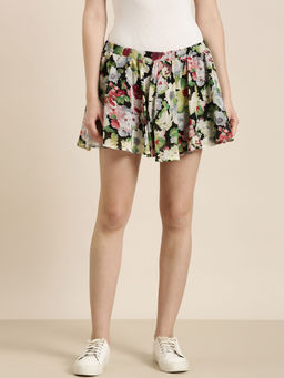 SHOWOFFFF - Womens Casual Above Knee Printed Multi Skirt