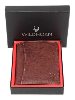 WILDHORN - Top Grain Portrait Leather Maroon Wallet for Men