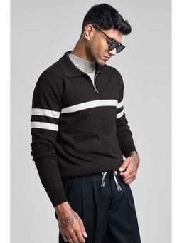 Snitch - Black Stripes Polo Sweater