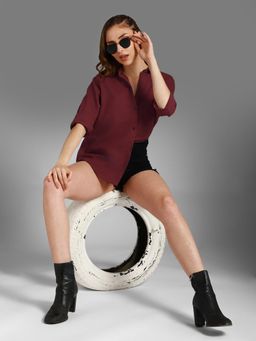 High Star - Classic Spread Collar Long Sleeves Cotton Casual Shirt