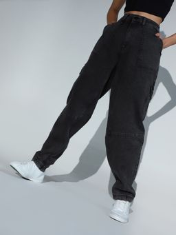 Hubberholme - Women High-Rise Slouchy Fit Stretchable Cargos