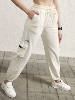 Hubberholme - Women Relaxed Straight Leg High-Rise Cotton Cargo Joggers