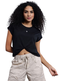 Converse - Women Wordmark Twist Cotton T-shirt