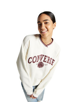 Converse - Women Retro Oversized V-Neck Sweatshirt