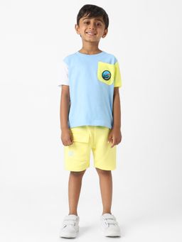Nautinati - Boys Colourblock T-Shirt and Shorts Blue (Set of 2)