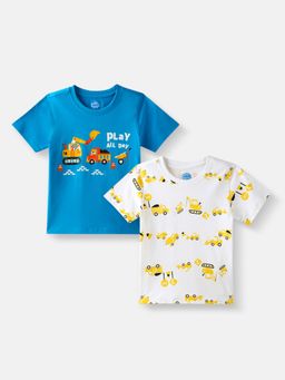 Nautinati - Boys Cotton Printed T-Shirt Multi-Color (Pack of 2)