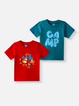 Nautinati - Boys Cotton Printed T-Shirt Multi-Color (Pack of 2)