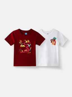 Nautinati - Boys Cotton Printed T-Shirt Multi-Color (Pack of 2)