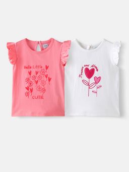 Nautinati - Girls Cotton Printed Top (Pack of 2)