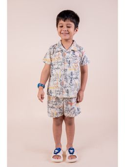 Snuggly Monkey - Original Creative Top with Shorts Multi-Color (Set of 2)