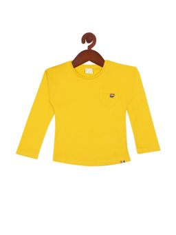 TINY GIRL - Mustard Round Neck Regular Top