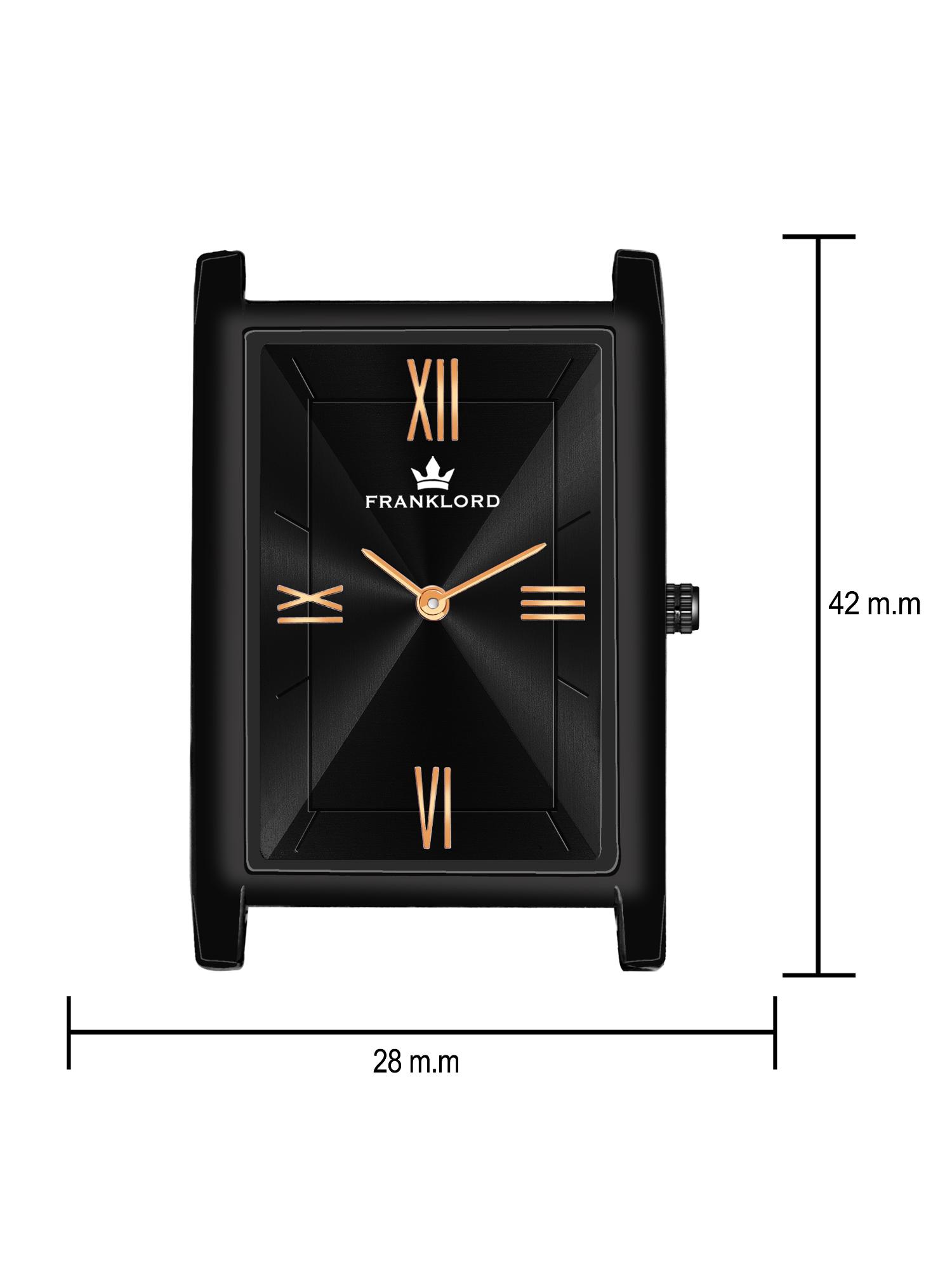 Buy Franklord Men Black Metal Chain Vintazh Super Slim Analog
