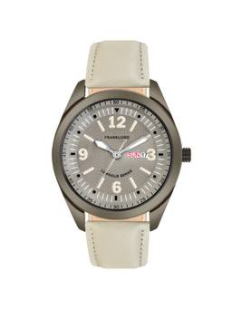 Franklord - Luminous Series Analog Grey Round Dial Watch for Men (F-110 GRG) (M)