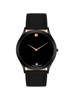 Franklord - Sleek Super Slim Series Black Analog Watch Men's (F-134 BLBLG) (M)
