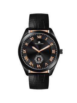 Franklord - Marcus Side Second Series Black Analog Watch for Men’s (F-138 BLBLG) (M)