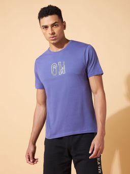 CULT - Keep On Going Print Cotton Purple T-Shirt