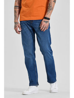Snitch - Regular Blue Solid/Plain Slim Casual Jeans for Men