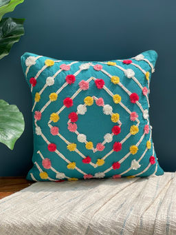 AME - decorative cushion cover, Bohemian Eclectic Folk - 18x18
